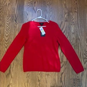 Red cashmere sweater